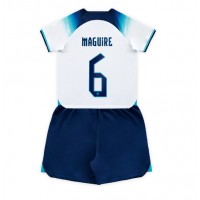 England Harry Maguire #6 Fußballbekleidung Heimtrikot Kinder WM 2022 Kurzarm (+ kurze hosen)